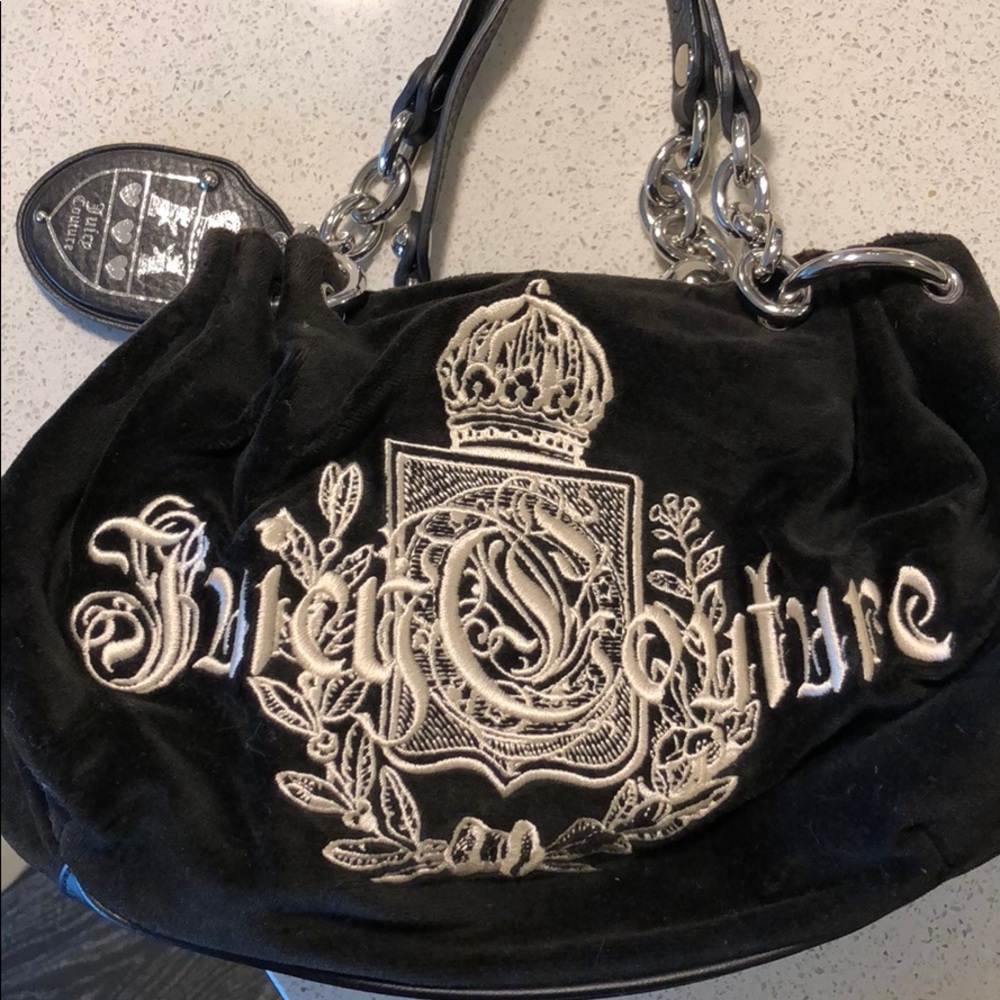 SOLD Juicy Couture Black Velvet Bag